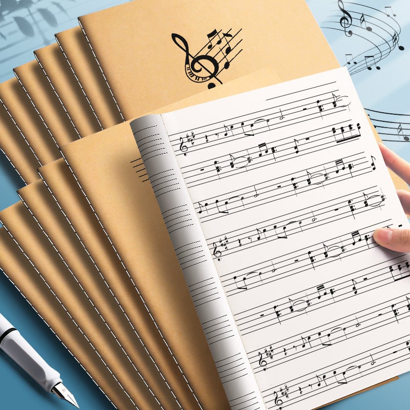 Staff Exercise Book 16 Paper Music Book Primary And Secondary School Students Professional Music Notebook Beginners Children Large Room - Image 2